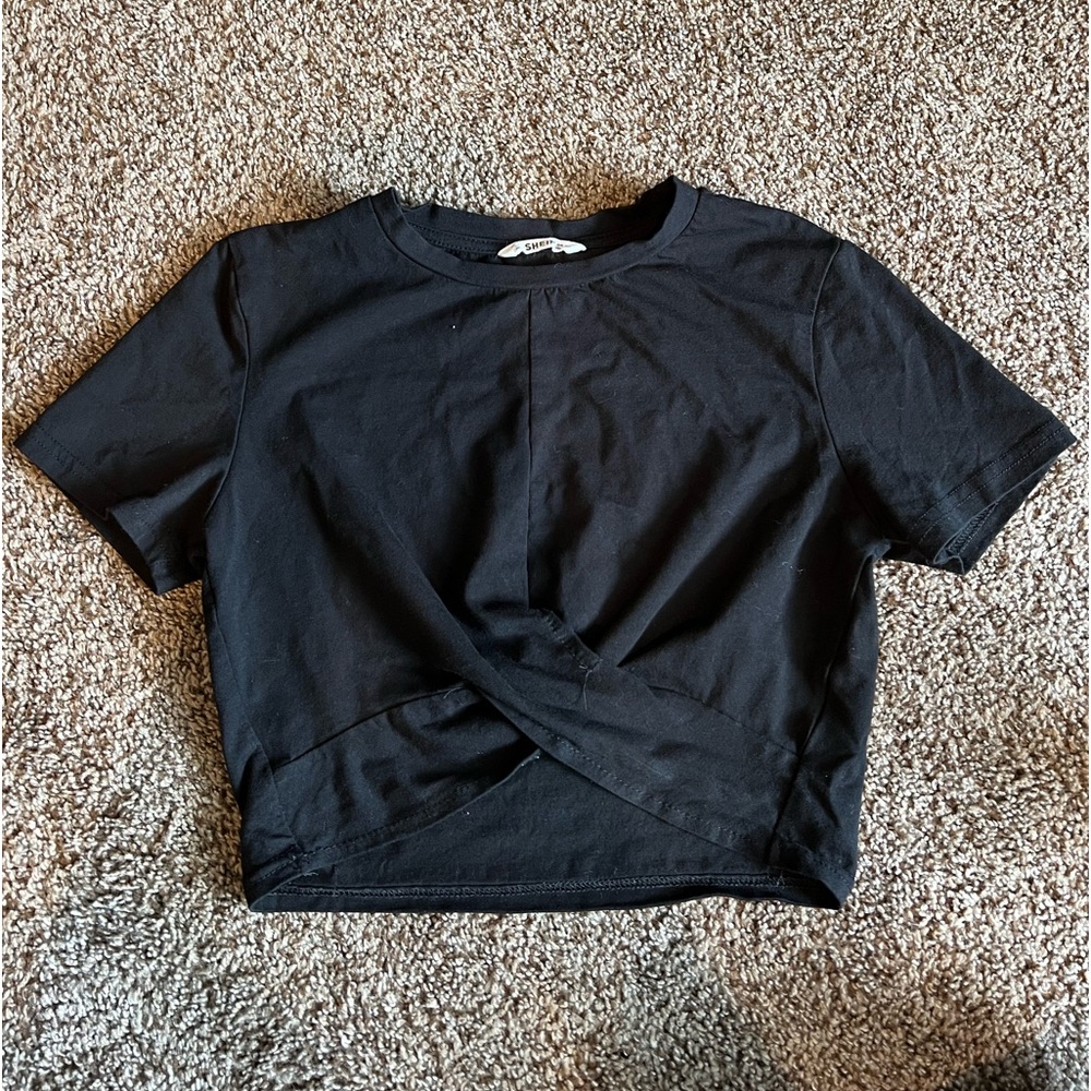 SHEIN Black Crop Top